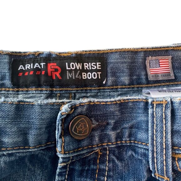 Ariat FR Mens Low Rise M4 Boot Cut Work Jeans 34/32 Flame Resistant Outdoors - Picture 4 of 15